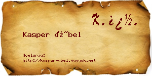 Kasper Ábel névjegykártya
