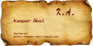 Kasper Ábel névjegykártya